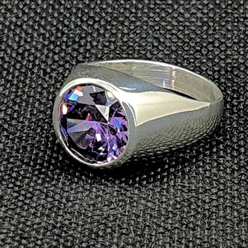 Anillo Adriano Plata 925 Alejandrina 12mm Elegancia Unisex