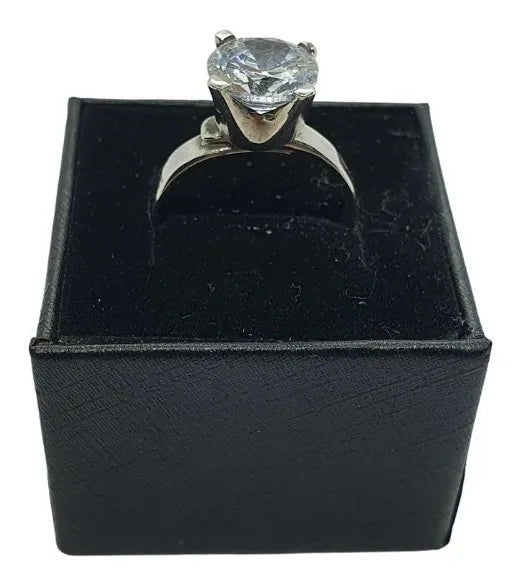 Anillo Compromiso Plata 925 Promesa Matrimonio Mujer Dama