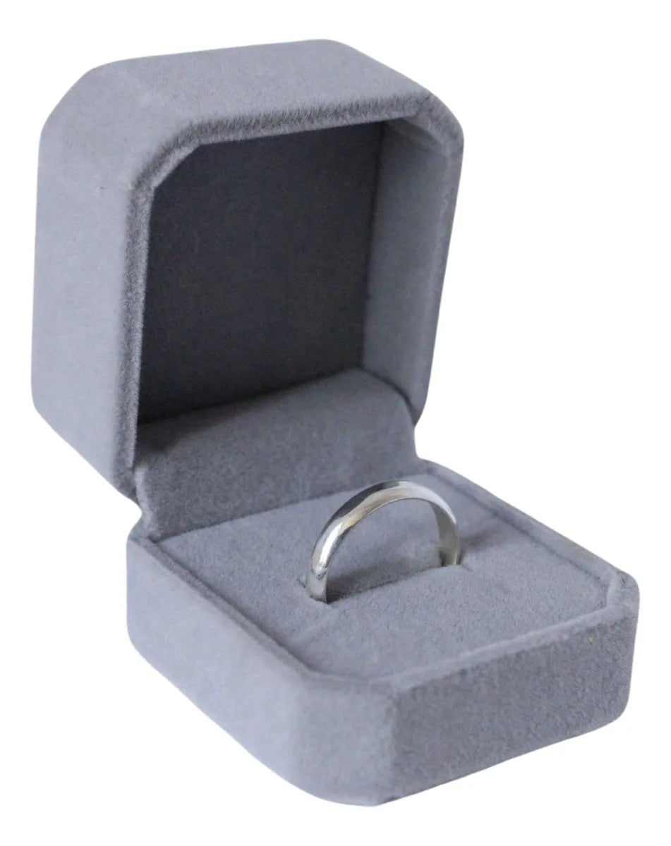 Caja Estuche Plegable Anillo Compromiso Promesa Terciopelo Tipo B