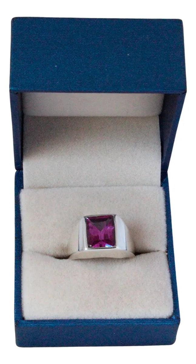 Anillo Hombre Plata 925 Alberto Alejandrina 8x10mm Taxco