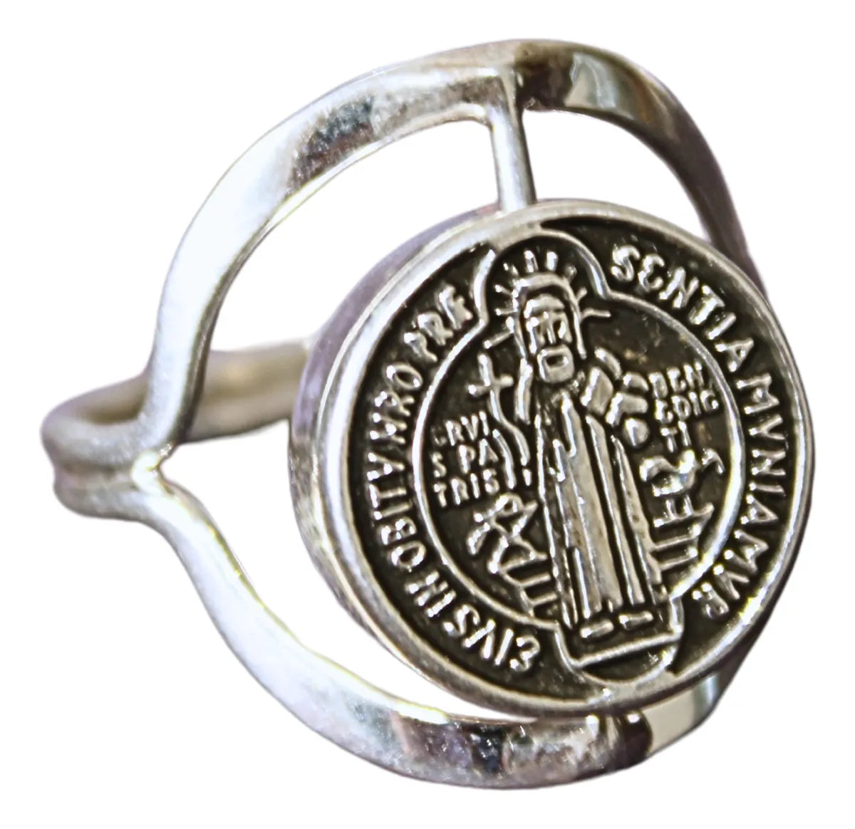 Anillo Mujer Plata 925 San Benito Rotatorio Doble Vista Nice