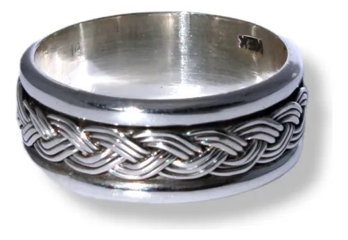 Anillos Pareja Argollas Boda Plata Promesa Amor Antiestres