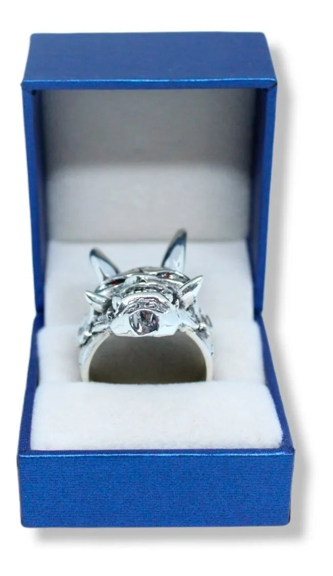 Anillo Demonio Con Cuernos Plata Maciza Esterlina 925 Hombre