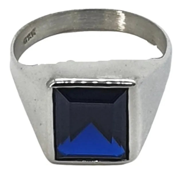 Anillo Alejandro Zafiro 12x14mm Plata 925 Diseño Exclusivo