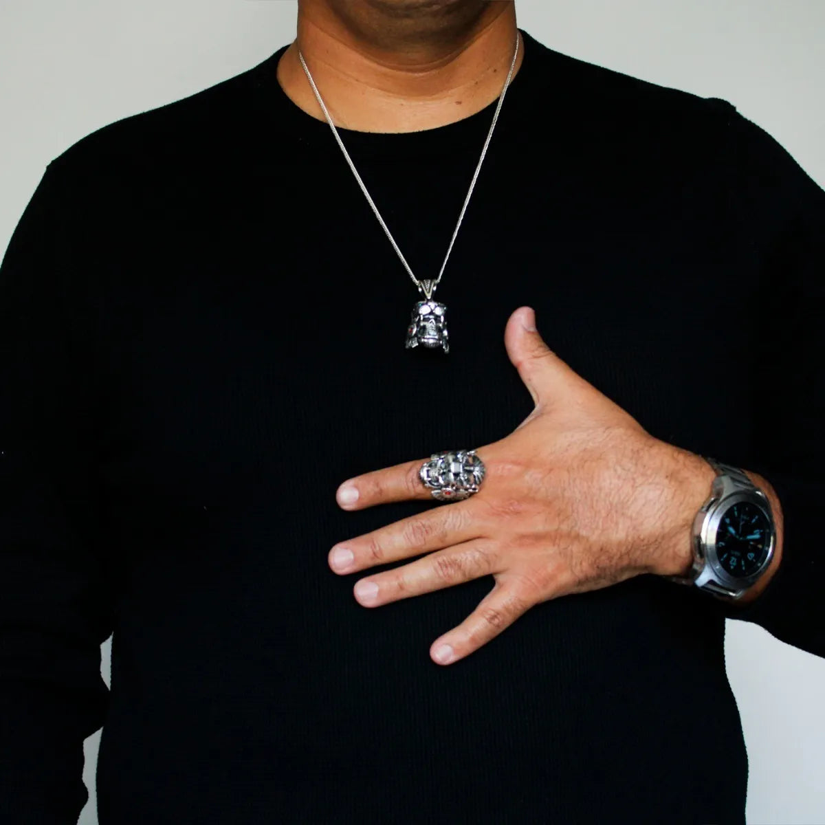 Dije Guerrero Jaguar Azteca Plata 925 Hombre Maya