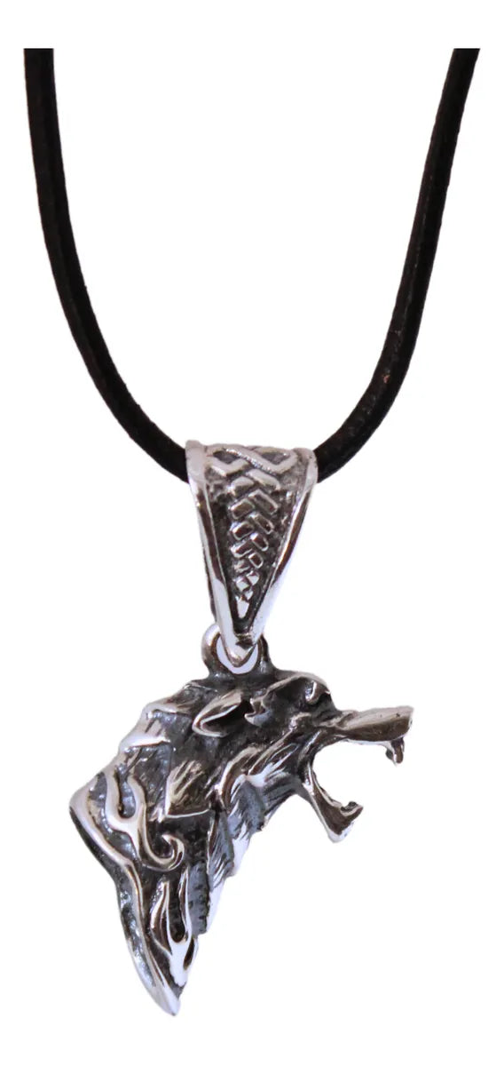 Dije Lobo Salvaje Plata 925 Hombre Mujer Collar Piel Regalo Plateado