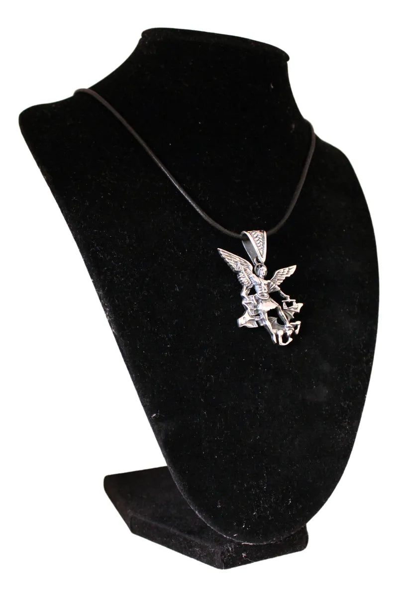 Collar Dije Ángel Guardián Plata 925 Protección Unisex Nice Plateado