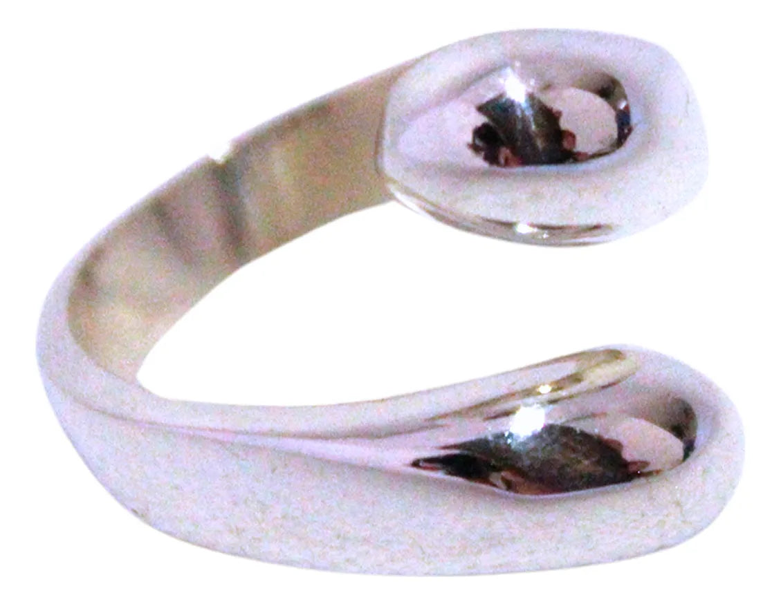 Anillo Ajustable Plata 925 Minimalista Amor Elegante Unisex Plateado