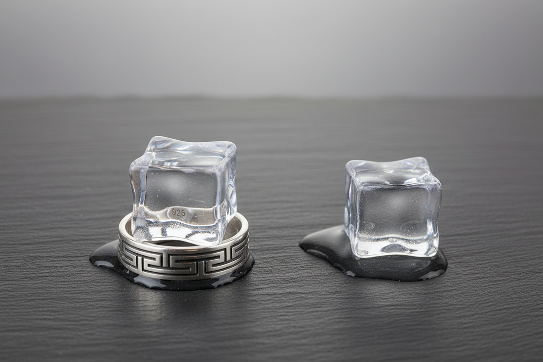 ❄️ Cómo saber si una joya es de plata con el método del hielo