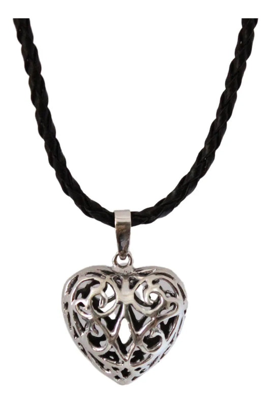 Collar Dije Corazón Plata 925 Mujer Hombre Moda Gamma Nice Plateado