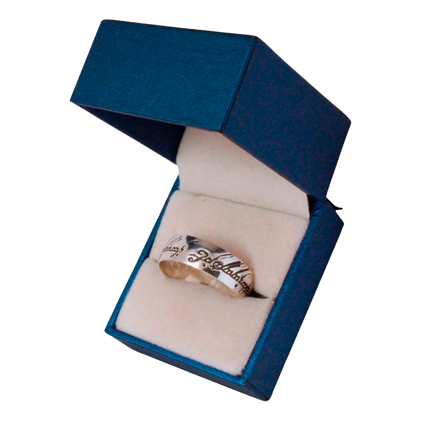 Anillo Plata 925 Unisex Argolla inspirada en El Señor de los Anillos (Hecho en Taxco)