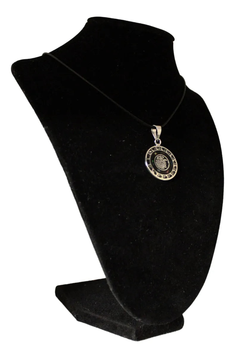 Dije Calendario Azteca Ópalo Guerrero Jaguar Plateado Plateado