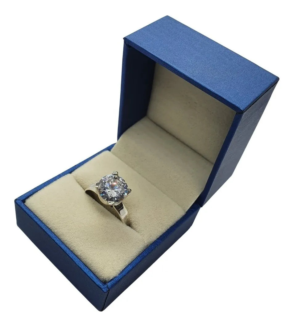 Anillo Compromiso Plata 925 Promesa Matrimonio Mujer Dama