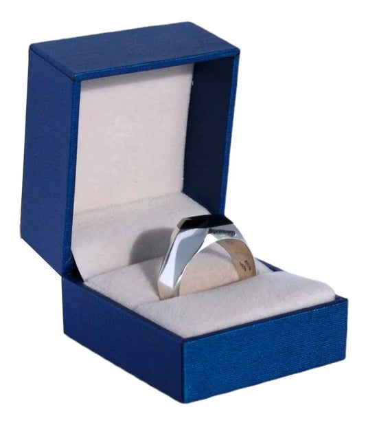 Anillo Hombre Plata 925 Pitágoras Piedra Ónix Hexagonal