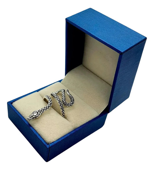 Anillo Serpiente Plata 925 Víbora Hombre Mujer Unisex Gótico | Joyería Gamma