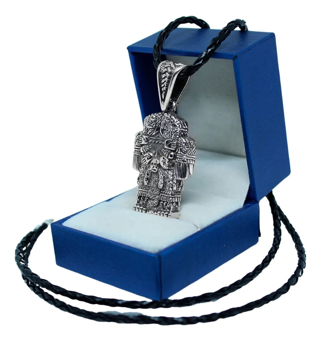 Dije Coatlicue Madre Dioses Aztecas Plata 925 Cordón Piel