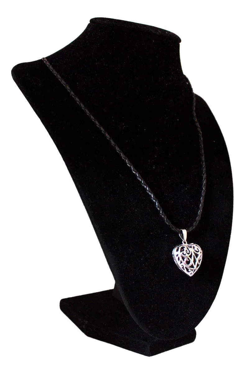 Collar Dije Corazón Plata 925 Mujer Hombre Moda Gamma Nice Plateado