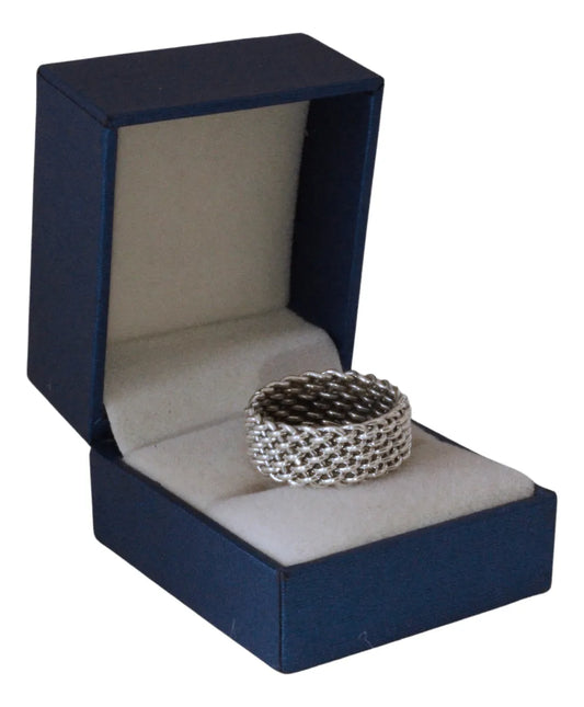 Anillo Cadena Moldeable 8mm Argolla Plata 925 Hombre Y Mujer