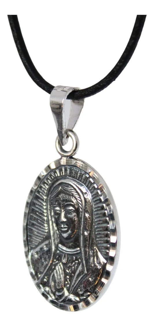 Dije Medallón Virgen Guadalupe Plata Fina 925