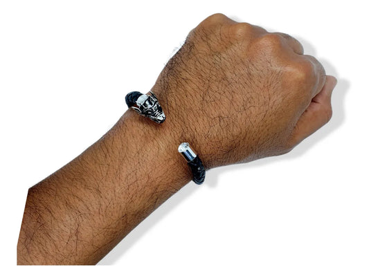 Pulsera Brazalete Vikingo Dragón Plata 925 Hombre Mujer 20 Cm