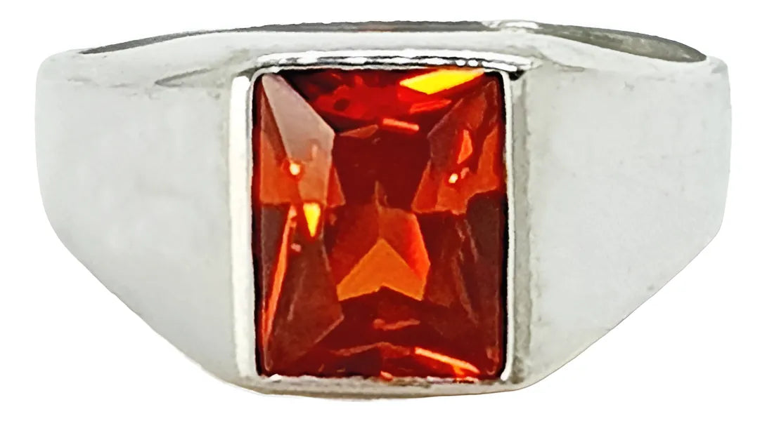 Anillo Diego Plata 925 Zirconia 8x10mm Diseño Exclusivo Nice