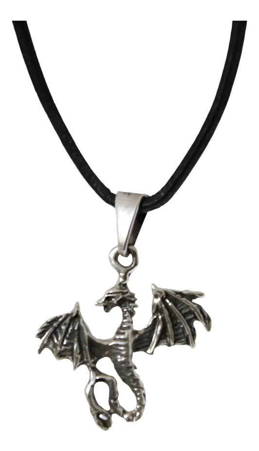 Dije Dragón Collar De Hombre O Mujer Plata 925 Joyeria Gamma Plateado