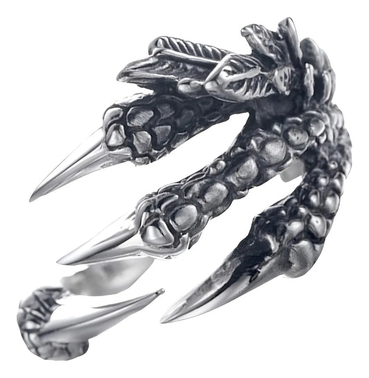 Anillo Plata 925 Hombre Garra Dinosaurio Ajustable Taxco