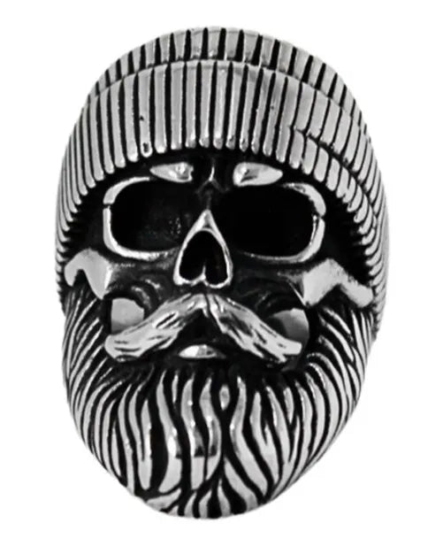 Anillo Hombre Calavera Plata 925 Motociclista El Barbas