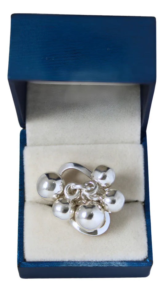 Anillo Abundancia Protección Plata Joyeria Mujer Elegante Ajustable