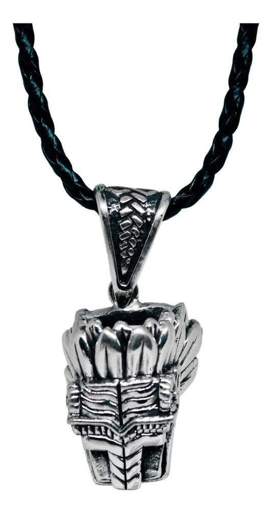 Dije Quetzalcóatl Serpiente Emplumada Plata 925 Con Cordón