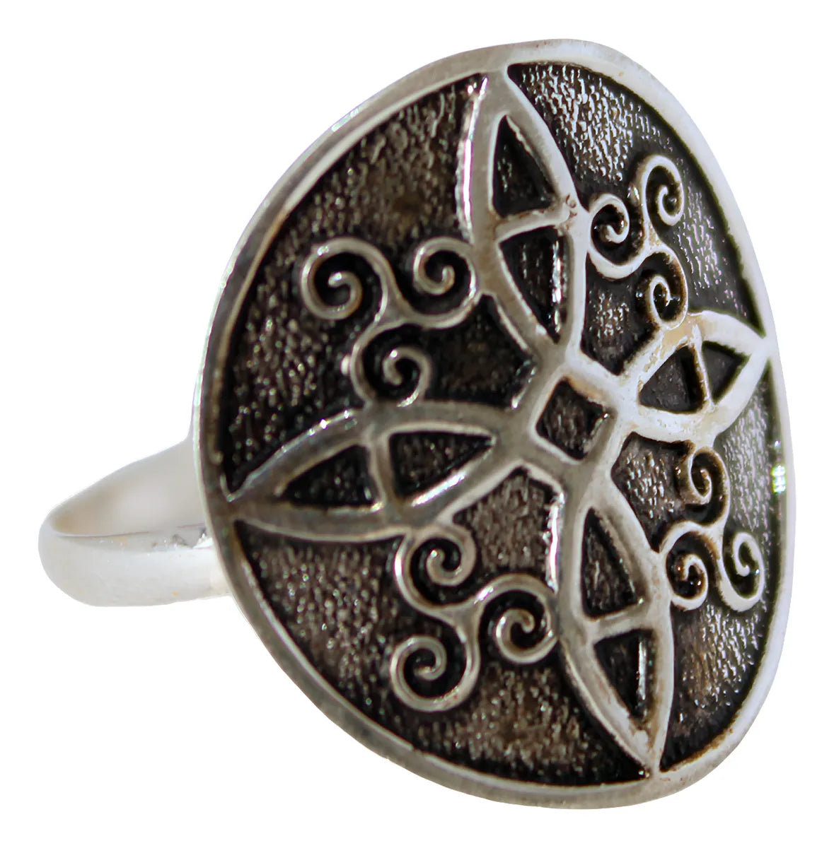 Anillo Nudo De Bruja Plata 925 Mujer Protección Amuleto Nice Plateado Ajustable