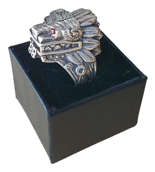 Anillo Hombre Quetzalcóatl Plata 925 Maciza Dios Azteca Nice