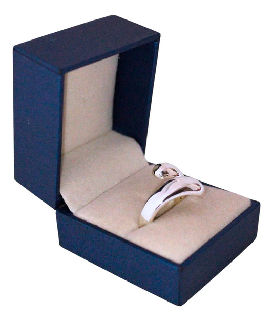 Anillo Ajustable Plata 925 Minimalista Amor Elegante Unisex Plateado