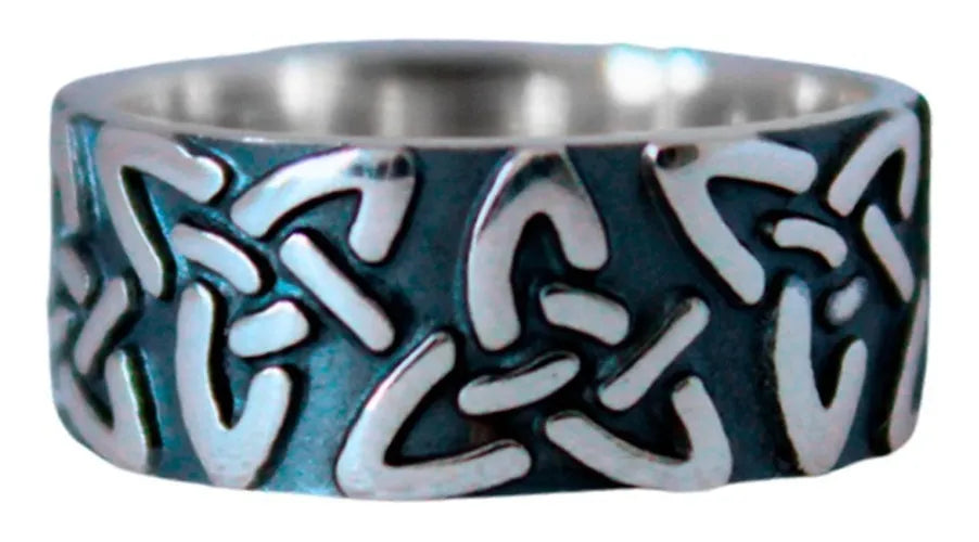 Anillo Vikingo Valknut Plata 925 Argolla De Protección Odín