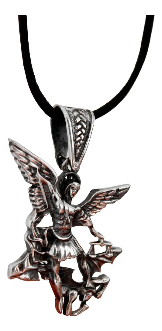 Collar Dije Ángel Guardián Plata 925 Protección Unisex Nice Plateado