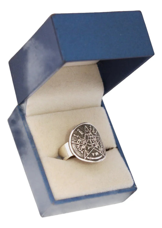 Anillo Tetragrámaton Plata 925 Protección Esotérica Amuleto