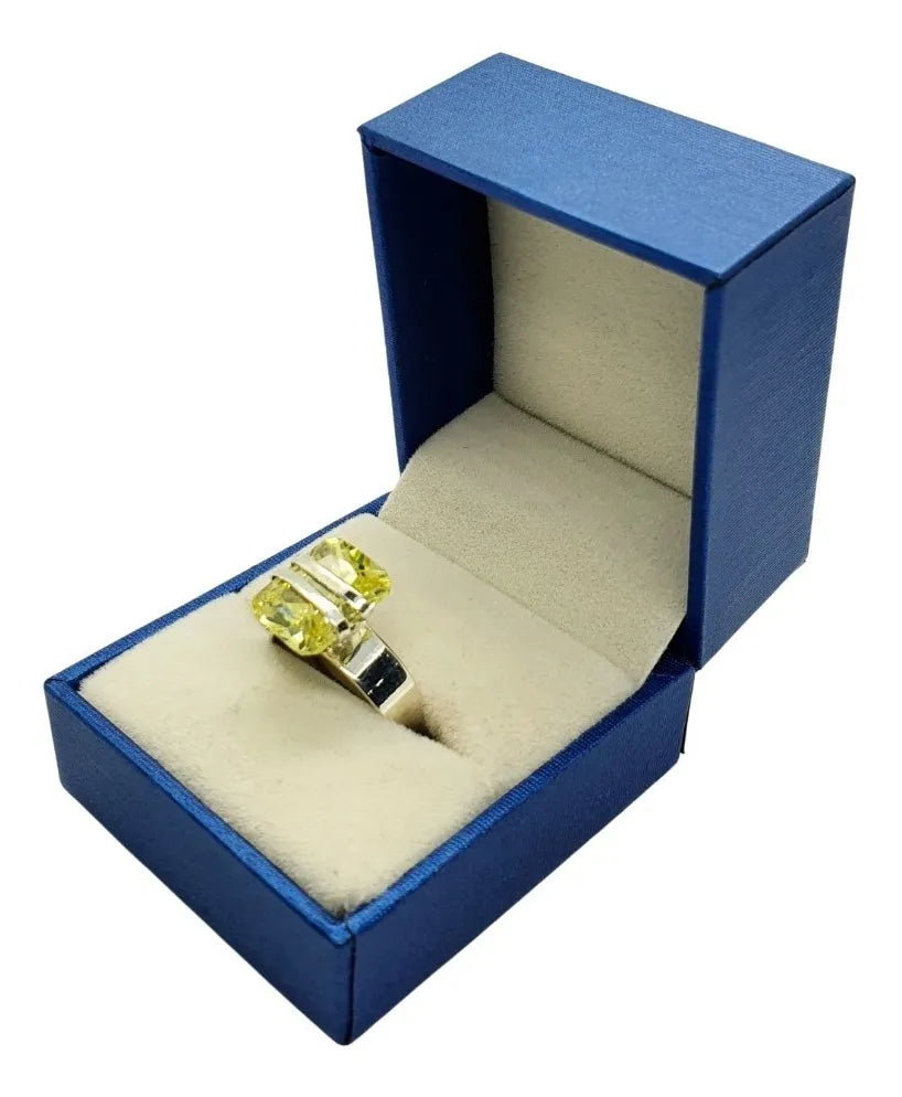 Anillo De Mujer Mayahuel Plata 925 Promesa Dama Compromiso Champagne Ajustable