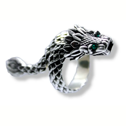 Anillo Quetzalcóatl Plata 925 Maciza Ajustable Hombre Mujer | Joyería Gamma