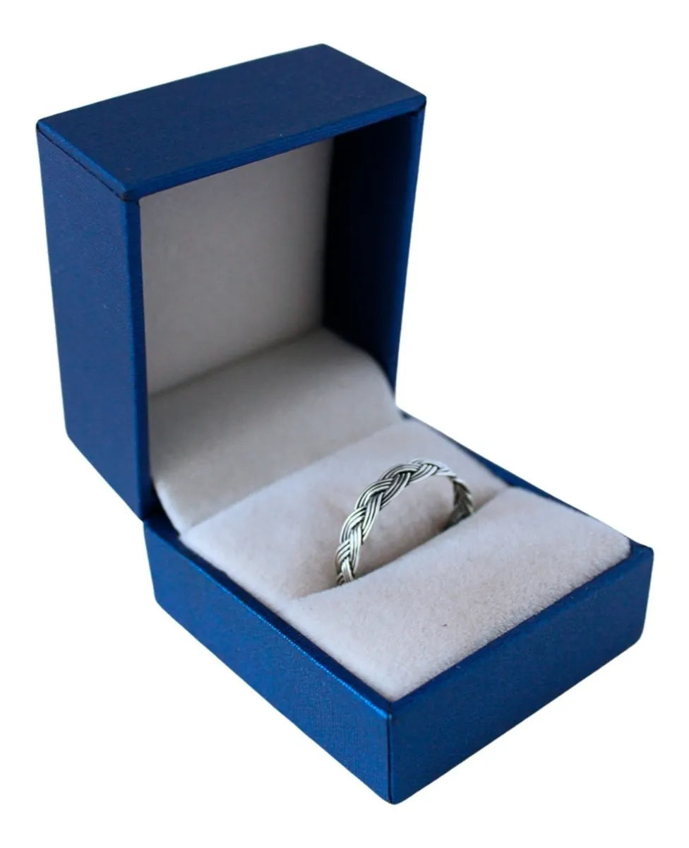 Anillo Plata 925 Argolla Lazos Entrelazados Boda Matrimonio