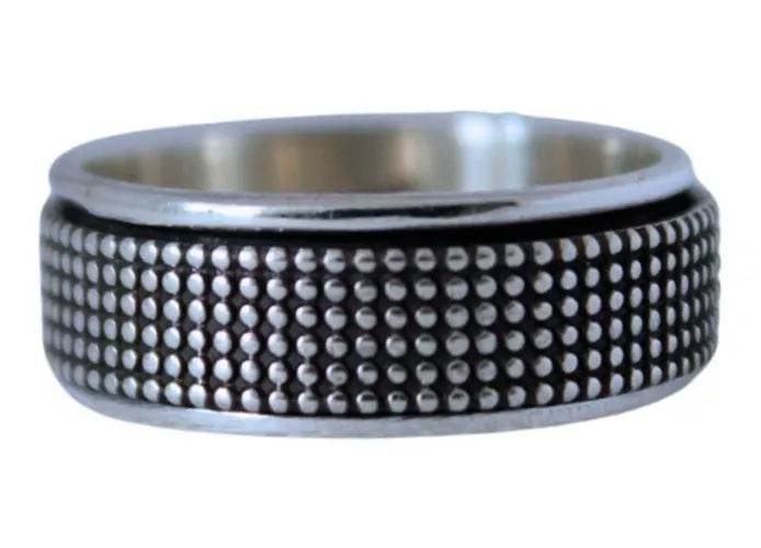 Argolla Lunares Plata 925 Giratoria Antiansiedad Taxco