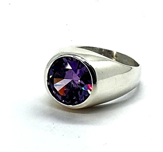 Anillo Adriano Plata 925 Alejandrina 12mm Elegancia Unisex