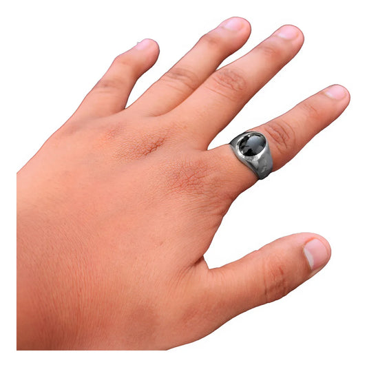 Anillo Plata 925 Alejandro Magno Ónix Antiansiedad Hombre