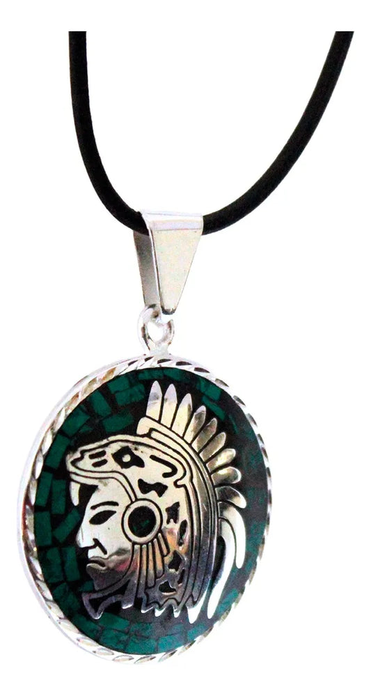 Dije Calendario Azteca Guerrero Jaguar Plata 925 Hombre Nice Plateado