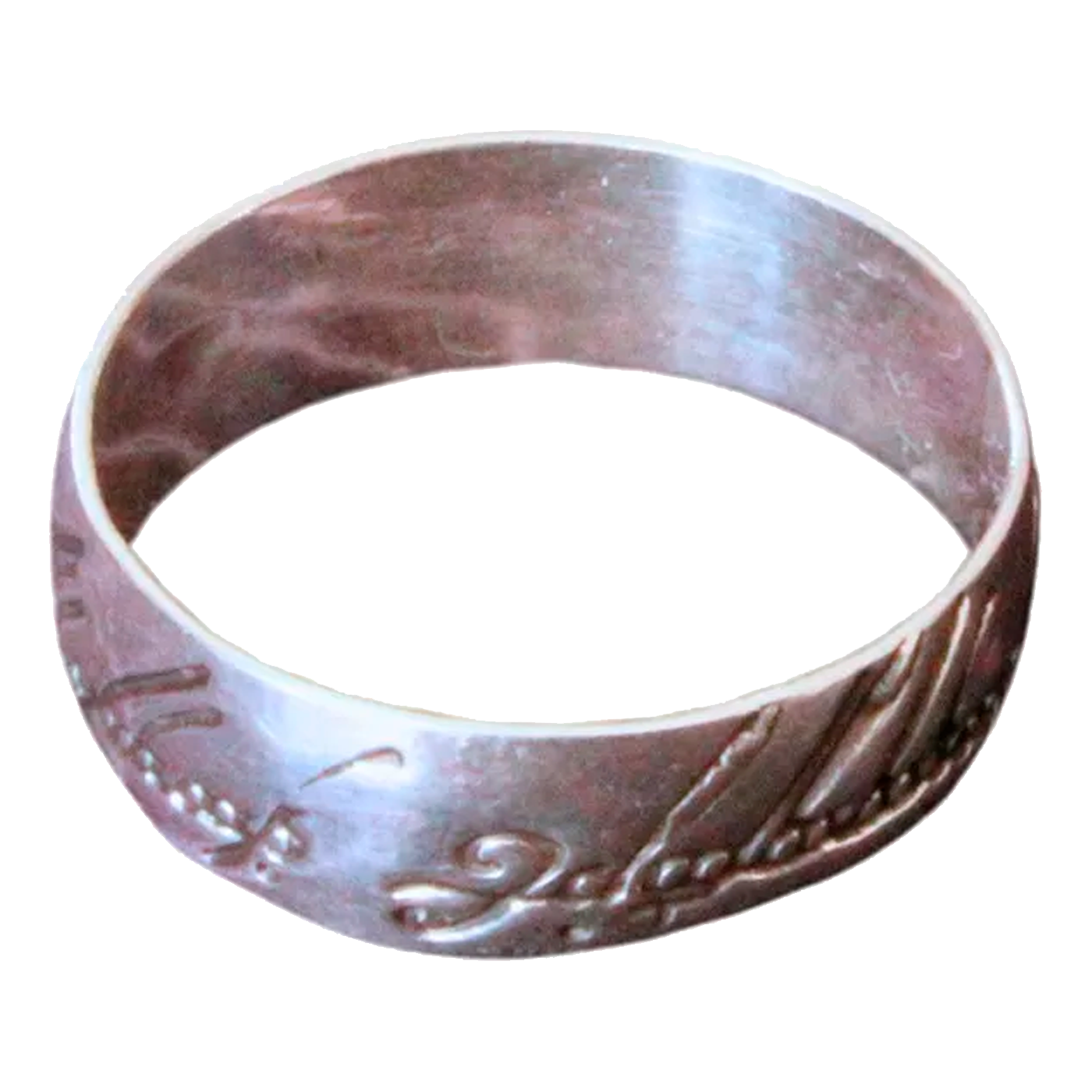 Anillo Plata 925 Unisex Argolla inspirada en El Señor de los Anillos (Hecho en Taxco)