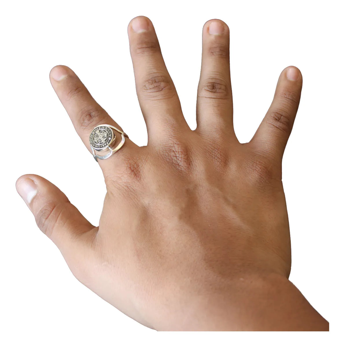 Anillo Mujer Plata 925 San Benito Rotatorio Doble Vista Nice
