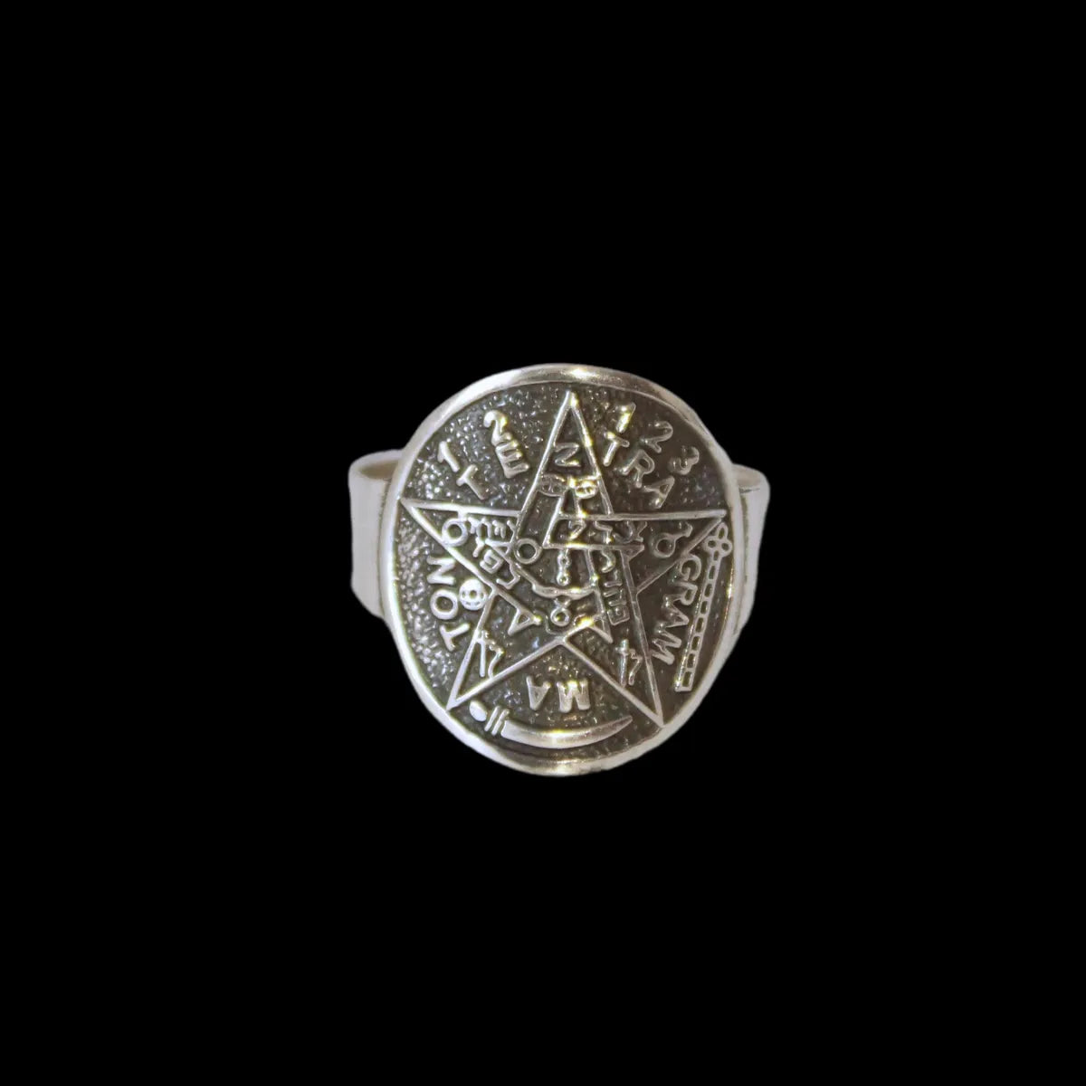 Anillo Tetragrámaton Plata 925 Protección Esotérica Amuleto