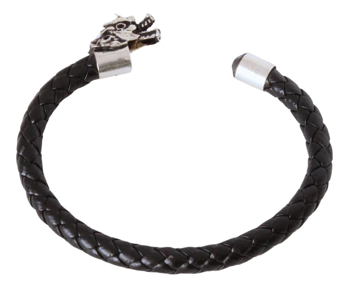 Pulsera Brazalete Vikingo Dragón Plata 925 Hombre Mujer 20 Cm