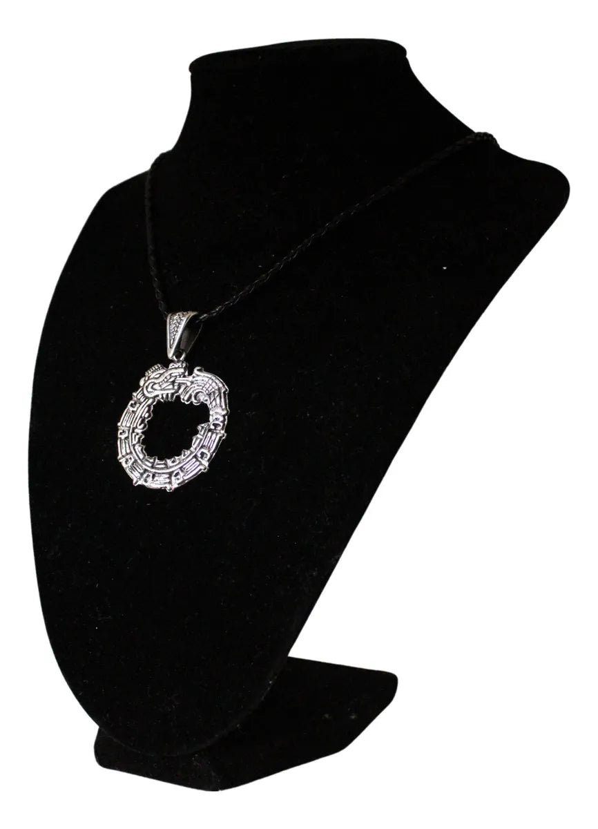 Collar Dije Quetzalcóatl Uróboros Plata 925 Hombre Mujer Plateado