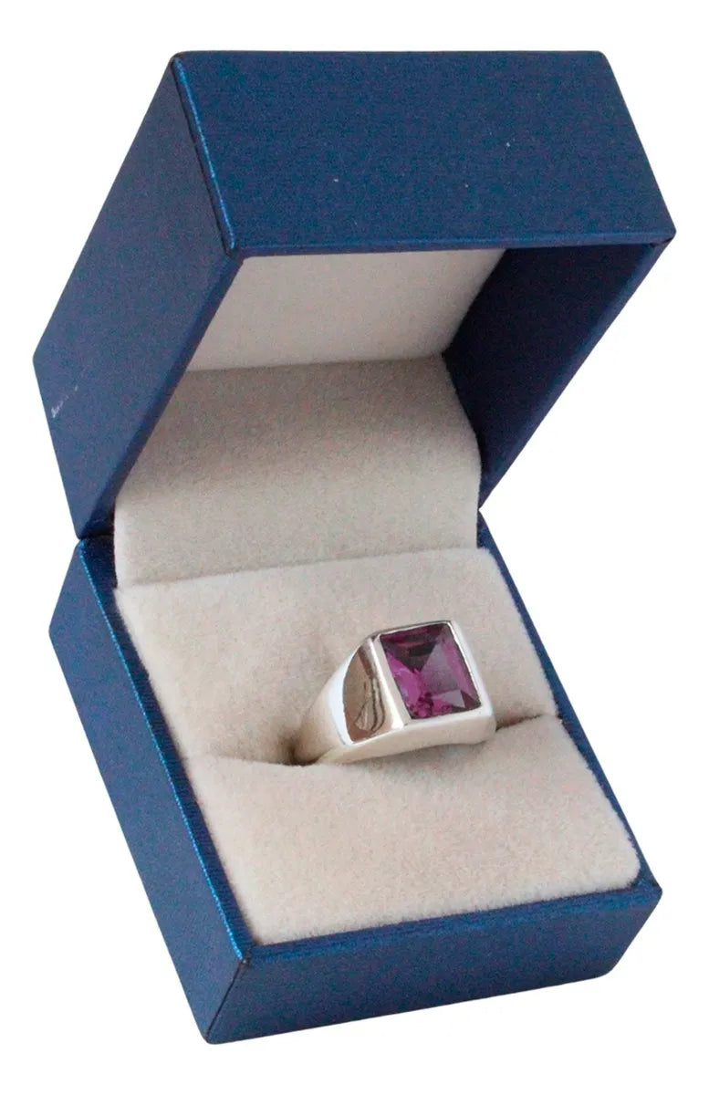 Anillo Hombre Plata 925 Alberto Alejandrina 8x10mm Taxco