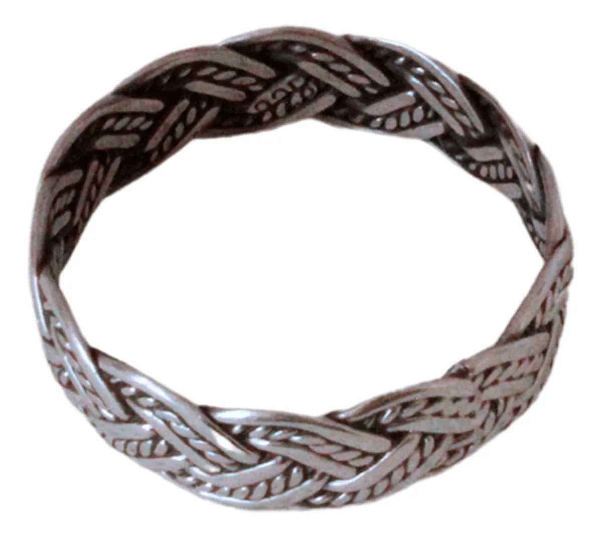 Anillo Entrelazado Plata 925 Argolla 5mm Hombre Mujer Unisex